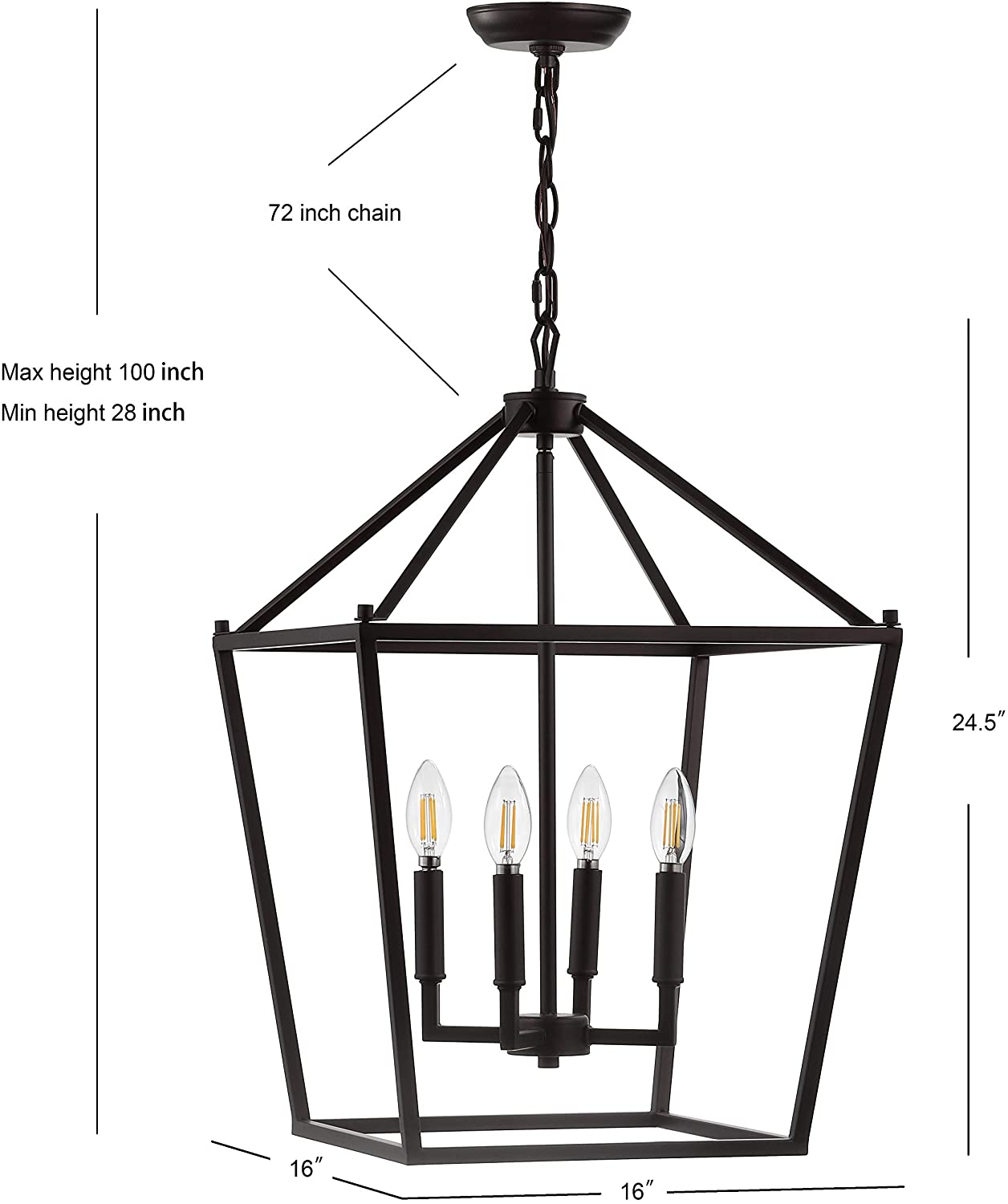 JONATHAN Y JYL7437A Pagoda Lantern 1 Lamps Buy - Best Online Lighting Stores