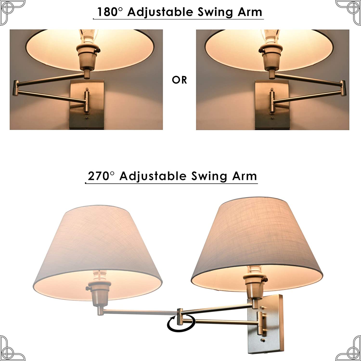 Kira Home Cambridge 13 Swing Arm Wall Lamp 3 Lamps Buy - Best Online Lighting Stores