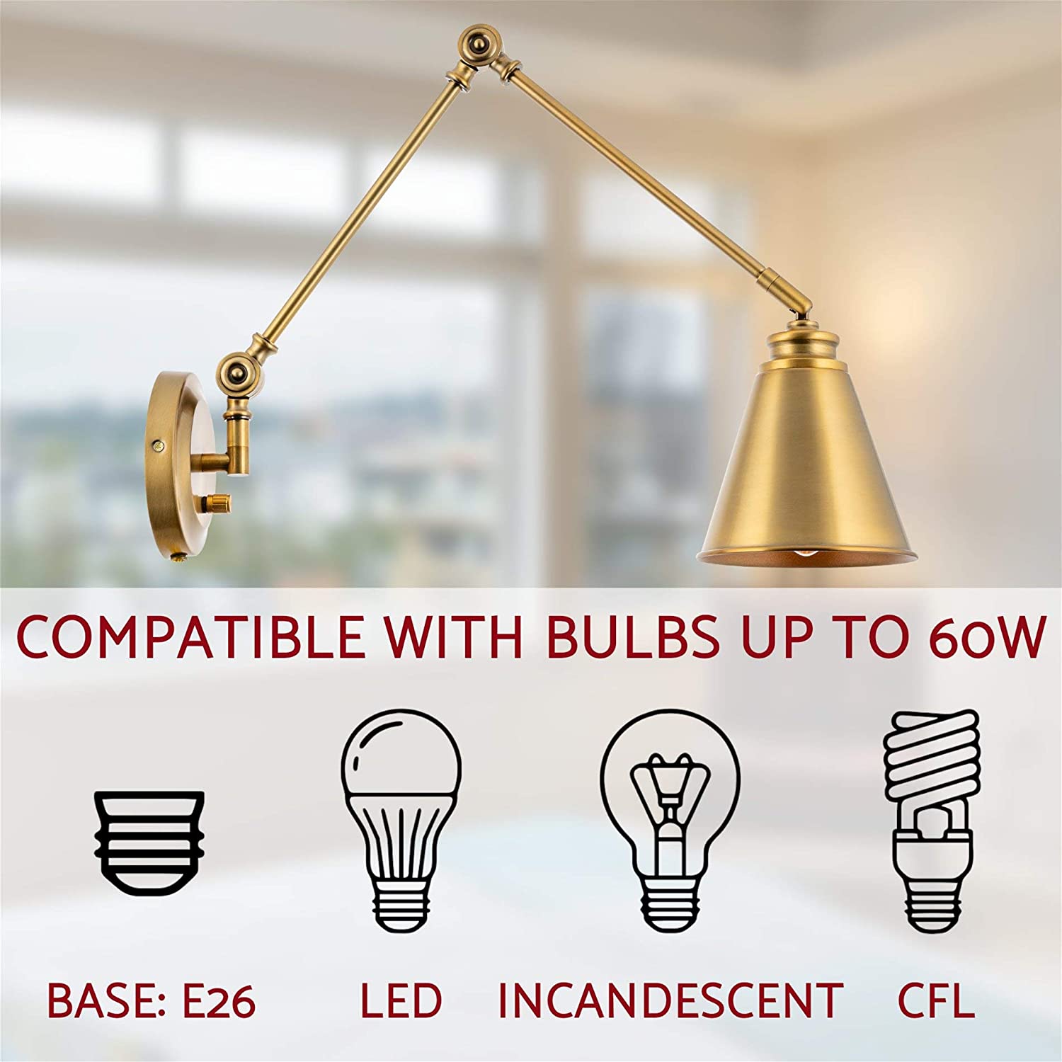 Kira Home Ellis 18 Vintage Industrial Swing Arm Wall Lamp 4 Lamps Buy - Best Online Lighting Stores