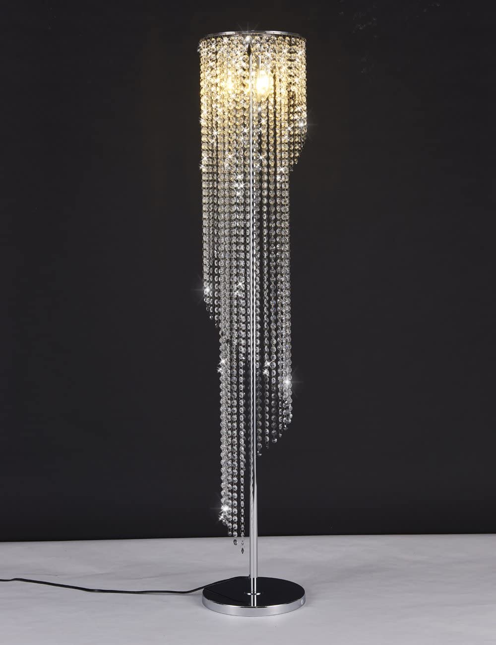 Surpars House Silver Crystal Floor Lamp S Shape Chrome Finish 6 Lamps Buy - Best Online Lighting Stores
