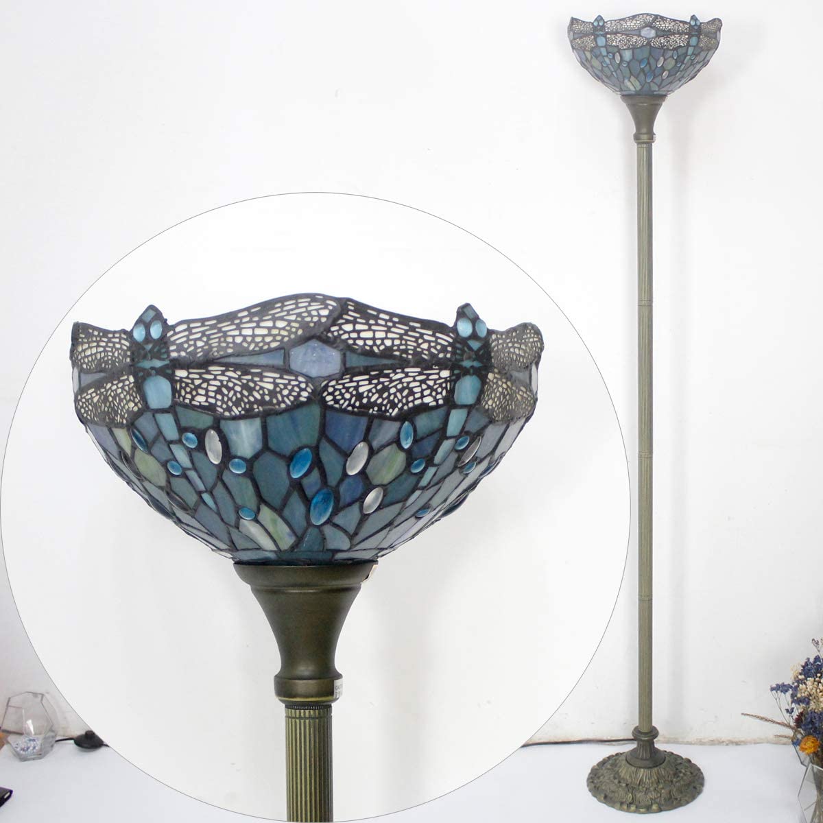 Tiffany Floor Lamp Torchiere Up Lighting 1 Lamps Buy - Best Online Lighting Stores
