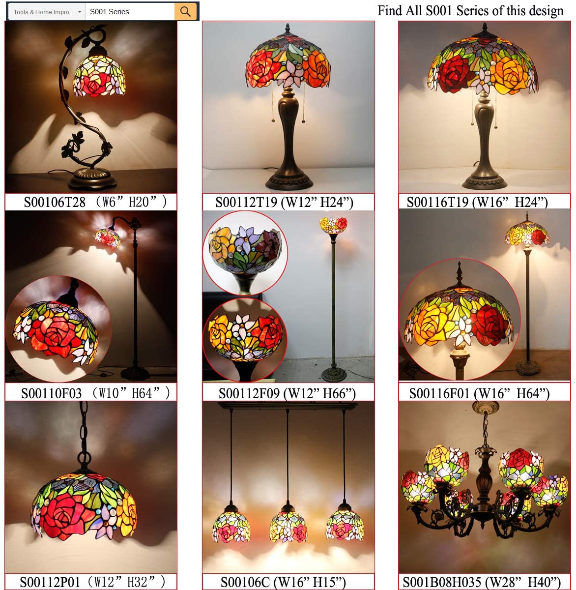 Tiffany Lamp Antique Style Stained Glass Table Light 5 Lamps Buy - Best Online Lighting Stores