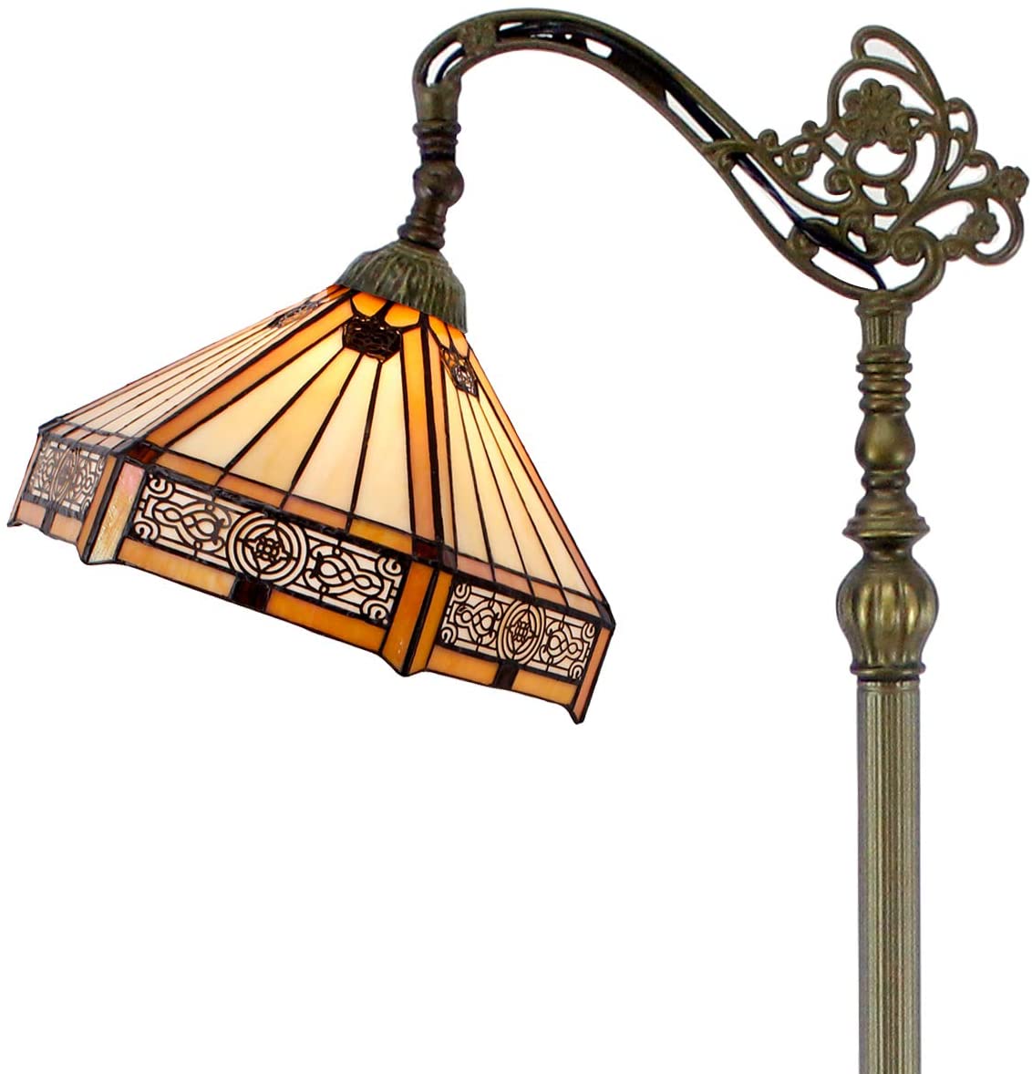 Tiffany Mission Style Reading Floor Lamp Lighting 2 Lamps Buy - Best Online Lighting Stores