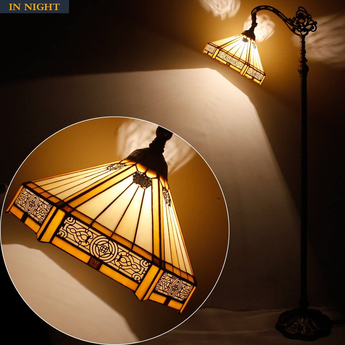 Tiffany Mission Style Reading Floor Lamp Lighting 5 Lamps Buy - Best Online Lighting Stores