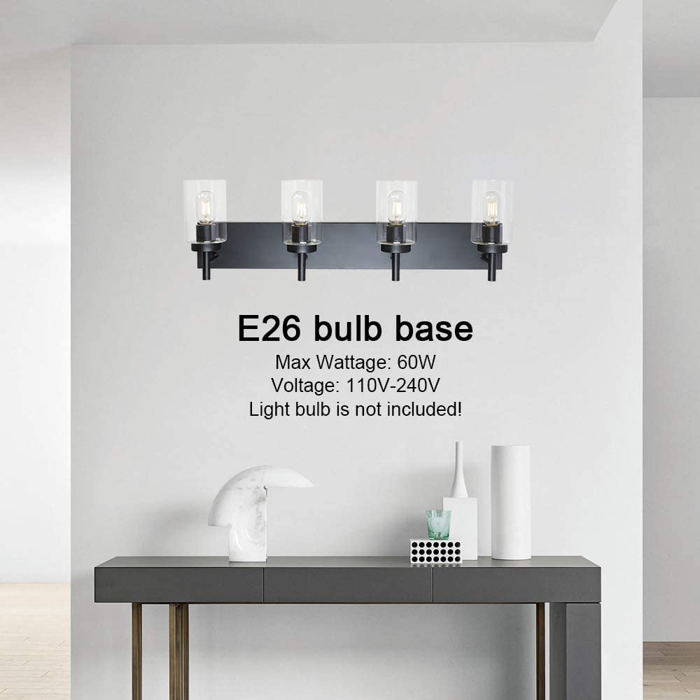 VINLUZ 4 Lights Bathroom Vanity Light Fixture 1 Lamps Buy - Best Online Lighting Stores