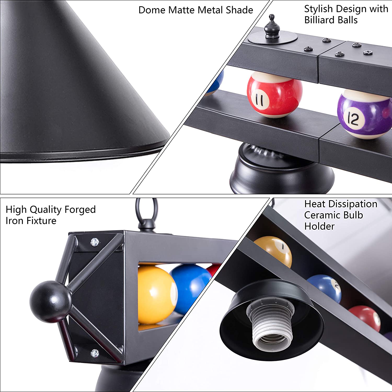 Wellmet Billiard Light for Pool Table 8 Lamps Buy - Best Online Lighting Stores