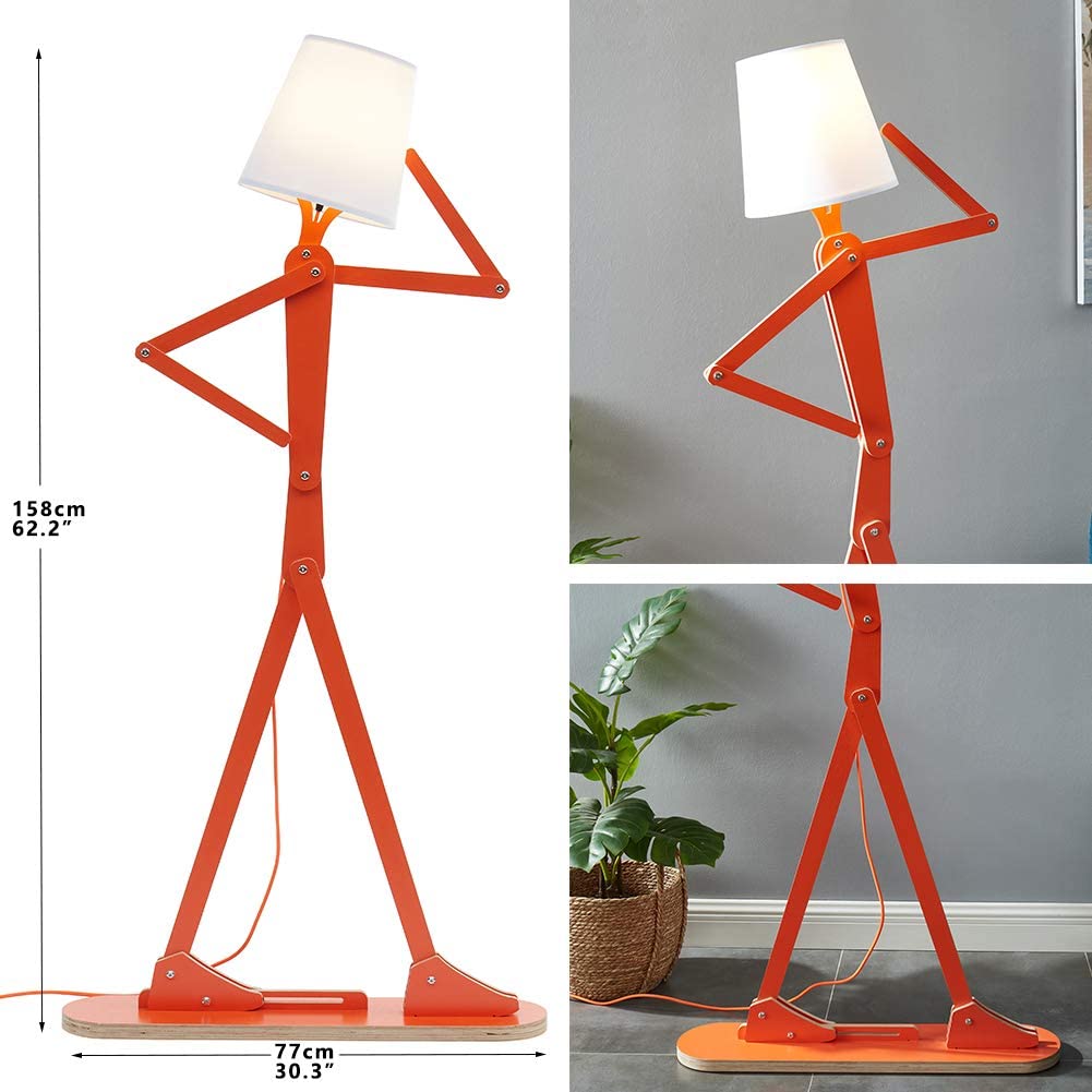 HROOME Cool Creative Floor Lamps Wood Tall Decorative Reading Standing Swing Arm Light 3 Lamps Buy - Best Online Lighting Stores