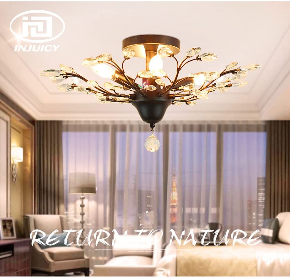 INJUICY Crystal Chandeliers K9 Led Ceiling Lights 4 Lamps Buy - Best Online Lighting Stores