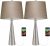 Oneach Modern USB Table Lamp Set of 2 for Living Room
