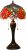 Red Rose Tiffany Lamp Antique Style Stained Glass Table Light
